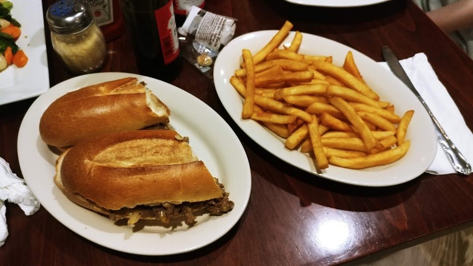 Charlie Drooling over the Philly Cheesesteak